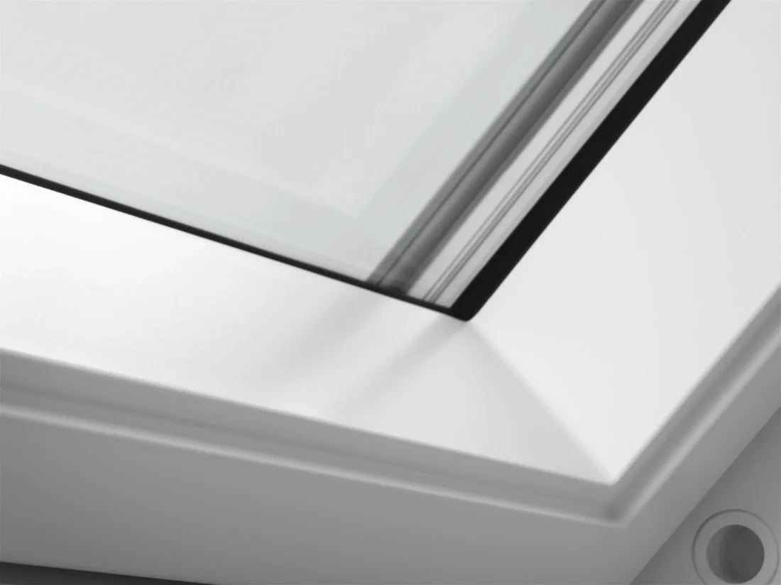 VELUX GGU tuimelvenster kunststof, detail beglazing